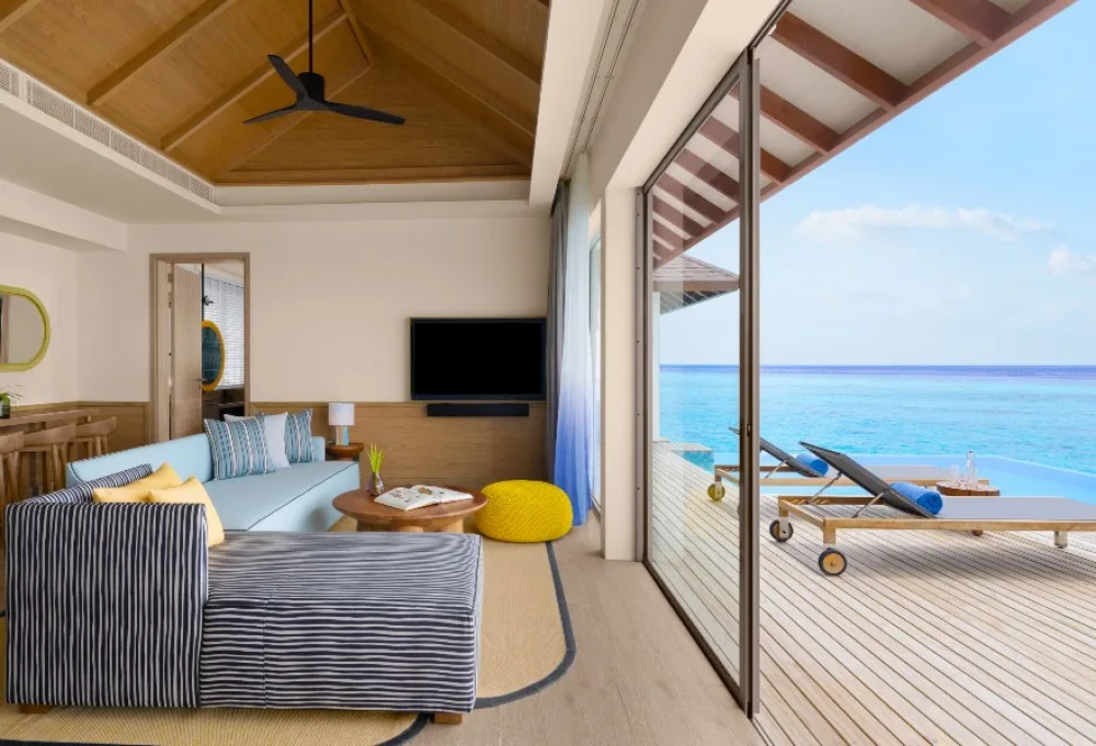 Two Bedroom Sunset Over Water Residence, Avani+ Fares Maldives Resort 5*