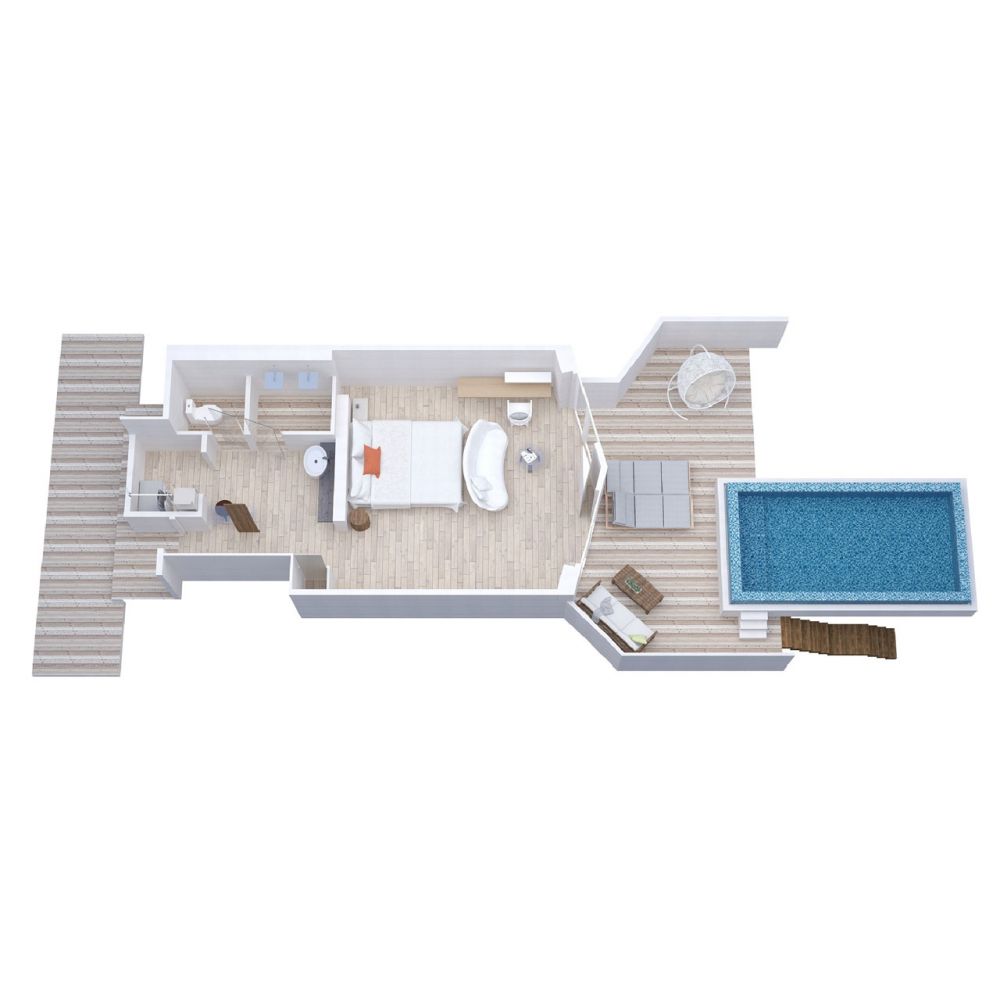 Overwater Infinity Pool Villa, LUX* South Ari Atoll 5*