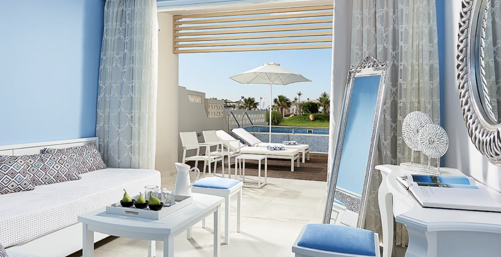 MYTHOS SWIM-UP JUNIOR SUITE WITH DIRECT SEA VIEW AND PRIVATE POOL, Mythos Palace Resort & Spa 5*