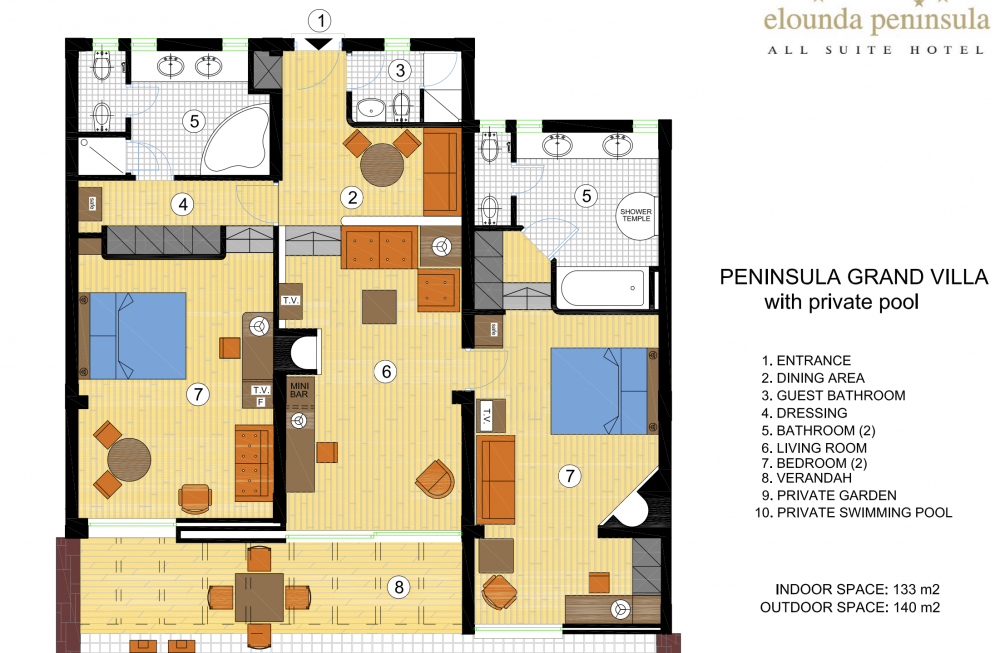 Two Bedroom Grand Villa, Elounda Peninsula All Suites Hotel Deluxe 5*