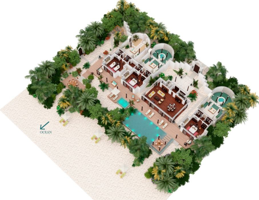 Three Bedroom Beach Pool Residence, Anantara Kihavah Villas 5*