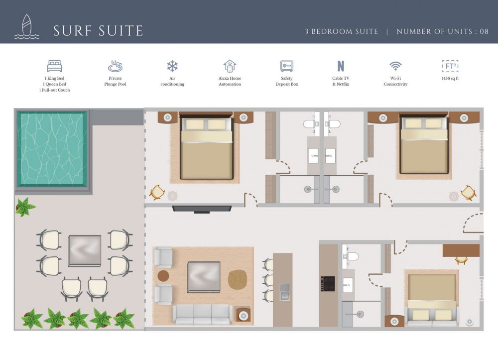 Surf Suite, Crystal Sands Hikkaduwa 5*