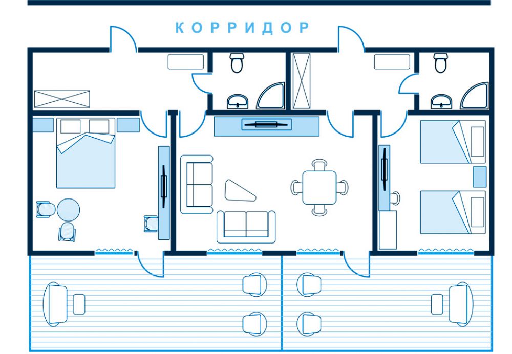 3-комнатный 4-х местный номер 