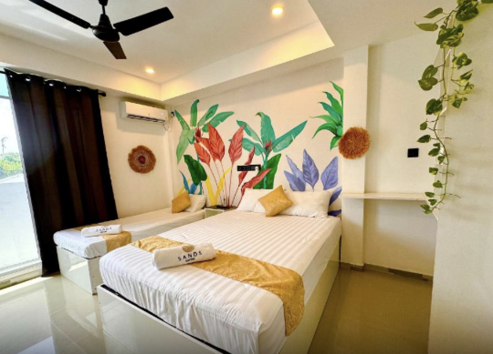 Double Deluxe Room with Balcony, Sands Garden Thoddoo 