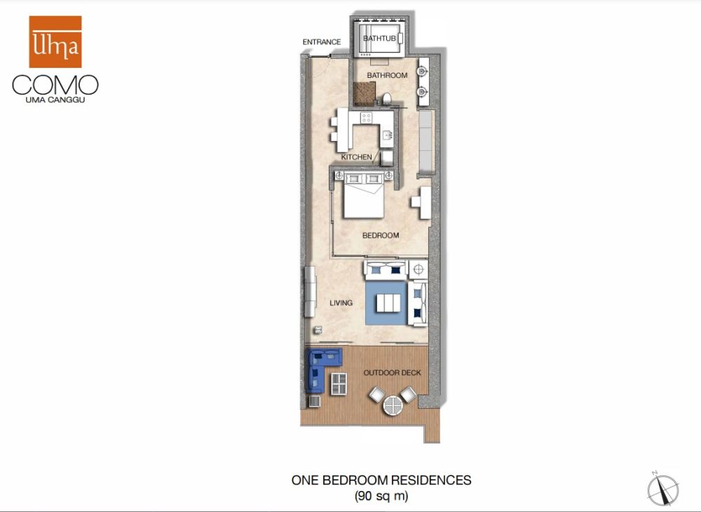 1 Bedroom Residence/1 Bedroom SV Residence, Como Uma Canggu 5*