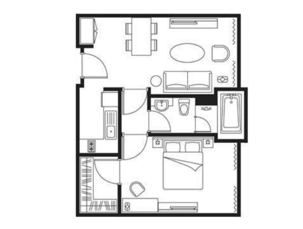 1 Bedroom Deluxe, Somerset Kuala Lumpur 4*