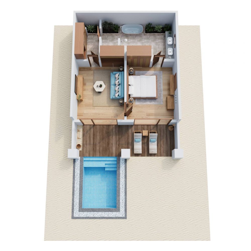 Sunset Beach Villa with Pool, NH Collection Maldives Reethi Resort (ex. Reethi Beach Resort) 4*