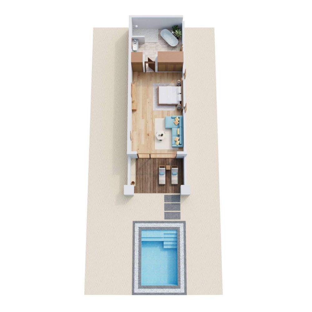 Deluxe Sunset Villa with Pool, NH Collection Maldives Reethi Resort (ex. Reethi Beach Resort) 4*