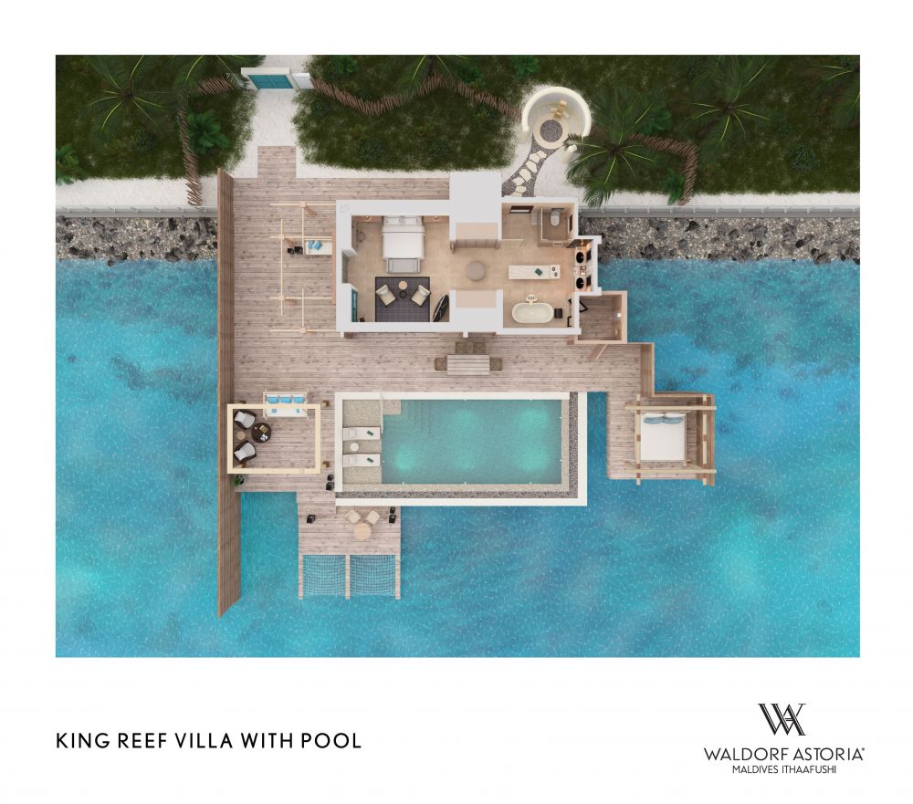 Reef Villa with Pool, Waldorf Astoria Maldives Ithaafushi 5*