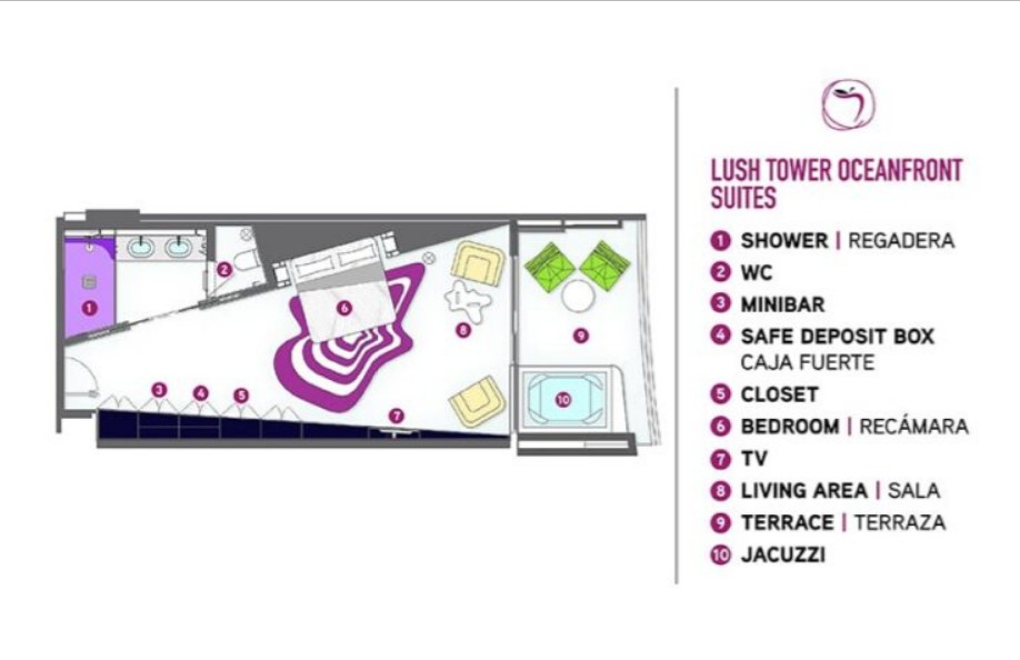 Lush Tower Ocean Front Suite, The Tower by Temptation Cancun Resort  | Adults Only 21+ 5*