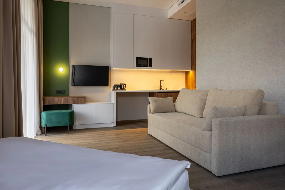 Superior Studio with terrace, WOL.GREEN Polyana by Ribas 4*